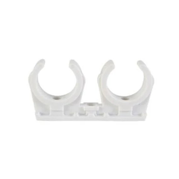 Műanyag csőbilincs, dupla 28mm